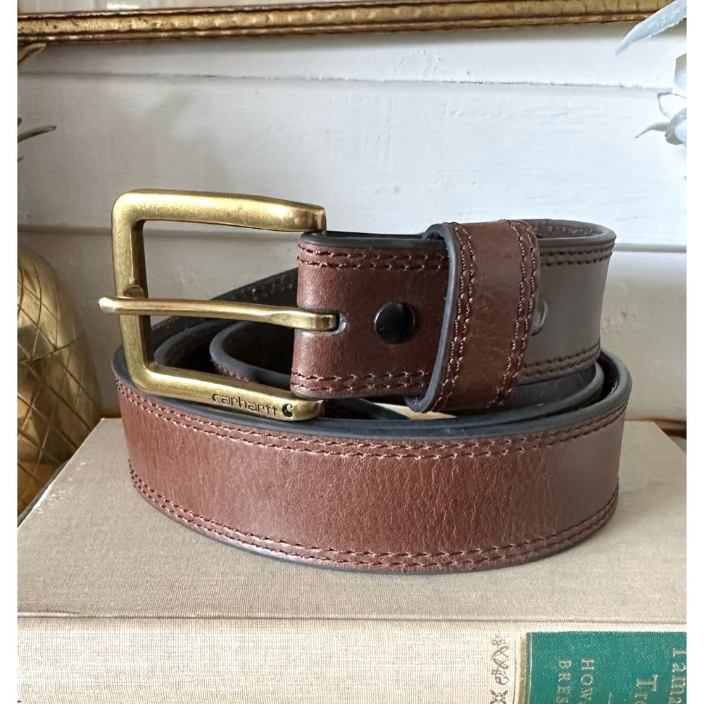 CARHARTT MEN'S HAMILTON BELT in Brown size 46 waist